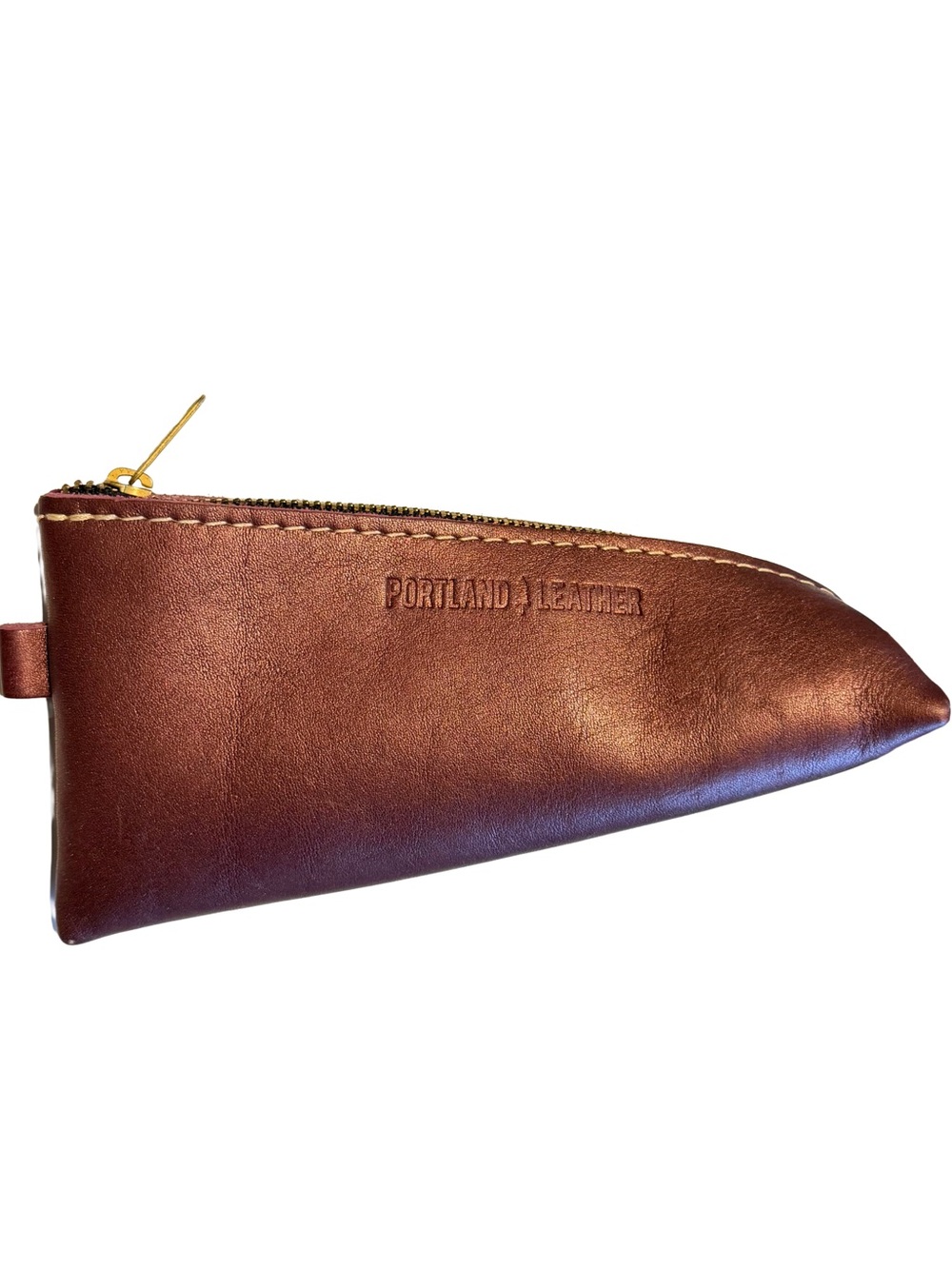 Portland Leather Goods Alpine Pouch Deep Purple Plum Amethyst Cosmetic Case
